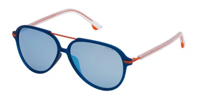 Police Spl582m Z80x Men's Sunglasses Blue Size 58