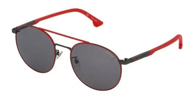 Police Spl717 Storm Light 2 8k6x Men's Sunglasses Red Size 55 In Gray