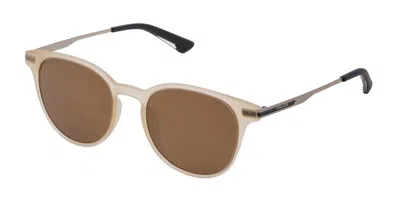 Police Spl718 Summertime 1 Polarized I02g Occhiali Da Sole Marroni Per Uomo In Brown