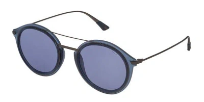 Police Spl724 0den Men's Sunglasses Blue Size 52