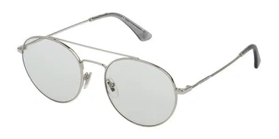 Police Spl728 Highway 8 579f Men's Sunglasses Silver Size 54