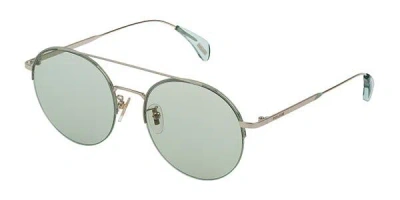 Police Spl741 0492 Men's Sunglasses Green Size 54 In Gray