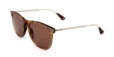 Police Spl776m 07la Occhiali Da Sole Tartarugatishell Per Uomo In Brown