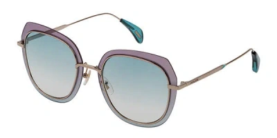 Police Spl831 Veil 1 0594 Women's Sunglasses Gold Size 52 In Brown