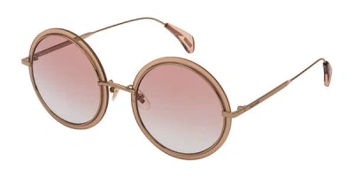 Police Spl832 Veil 2 08ff Women's Sunglasses Gold Size 53 In Pink