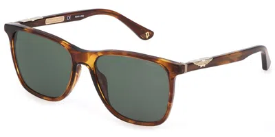 Police Spl872n Origins 1 06hn Men's Sunglasses Brown Size 56