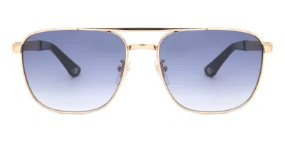 Police Spl890 Origins 3 0300 Men's Sunglasses Gold Size 55