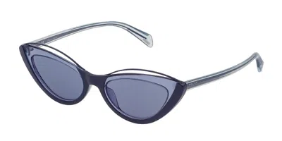 Police Spl937 Mascara 1 07b1 Occhiali Da Sole Blu Per Donna In Purple