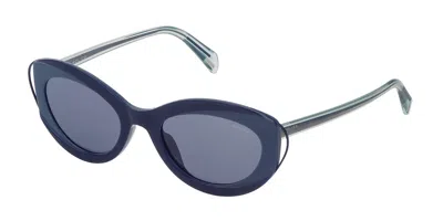 Police Spl938 Mascara 2 07b1 Occhiali Da Sole Blu Per Donna In Blue