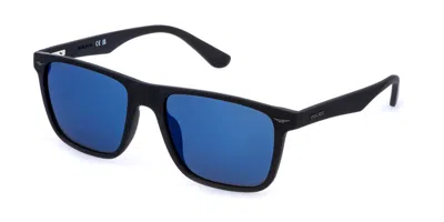 Police Sple02 Gator 2 U28b Occhiali Da Sole Neri Per Uomo In Black
