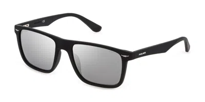 Police Sple02 Polarized U28w Occhiali Da Sole Neri Per Uomo In Black