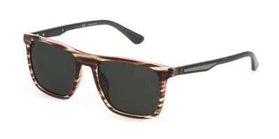 Police Splf17e 9n3p Men's Sunglasses Brown Size 54