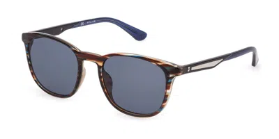 Police Splf18 0m61 Men's Sunglasses Brown Size 53