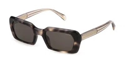 Police Splg21 07ux Women's Sunglasses Tortoiseshell Size 53 In Brown