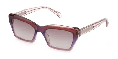 Police Splg22 0aq8 Women's Sunglasses Red Size 56 In Brown