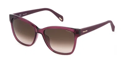 Police Splg44 0g64 Women's Sunglasses Purple Size 56