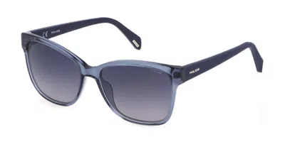 Police Splg44 0u11 Women's Sunglasses Blue Size 56