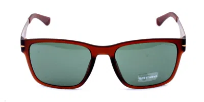 Police Spll09m W45m Men's Sunglasses Brown Size 56