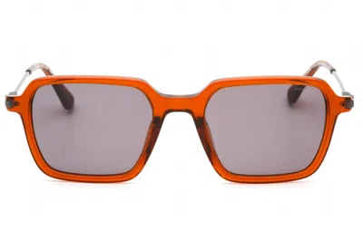 Police Spll10m Sunglasses In Shiny Transparent Brown / Grey