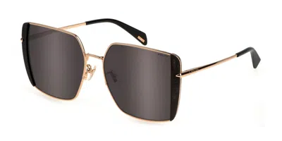 Police Spll37e Stagedive 12 300x Women's Sunglasses Gold Size 56 In Red