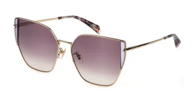 Police Spll38 Stagedive 13 594y Women's Sunglasses Gold Size 57