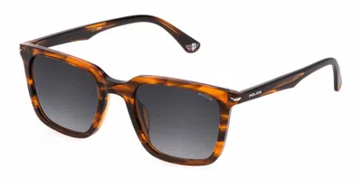 Police Spll80 Champ 4 0836 Men's Sunglasses Brown Size 52
