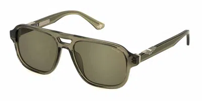 Police Spll83 Origins 61 0g61 Men's Sunglasses Green Size 56