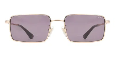 Police Spll85 Origins Classic 1 0302 Men's Sunglasses Gold Size 54 In Purple