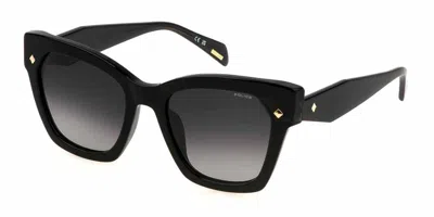 Police Spll98 Clue 2 700y Occhiali Da Sole Neri Per Donna In Shiny Black