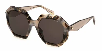 Police Splm10 Clue 3 0am5 Women's Sunglasses Tortoiseshell Size 54 In Brown