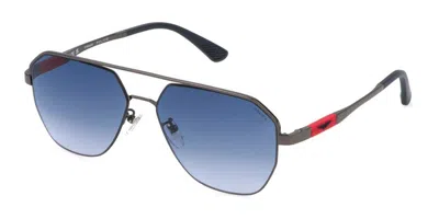 Police Splp30 Ranger 1 0568 Men's Sunglasses Grey Size 59 In Black