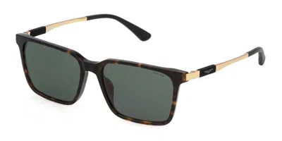 Police Splp31 Ranger 2 0722 Men's Sunglasses Tortoiseshell Size 56 In Black