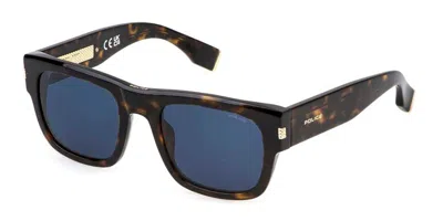 Police Splp33 G.o.a.t. 2 0722 Men's Sunglasses Tortoiseshell Size 54 In Brown