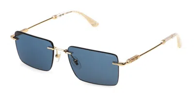 Police Splp35 Horizon 12 300b Men's Sunglasses Gold Size 57