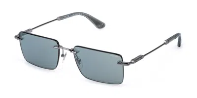 Police Splp35 Horizon 12 509x Men's Sunglasses Silver Size 57 In Multi