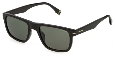 Police Splq83 Champ 14 0700 Occhiali Da Sole Neri Per Uomo In Black