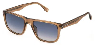 Police Splq83 Champ 14 0805 Men's Sunglasses Brown Size 54