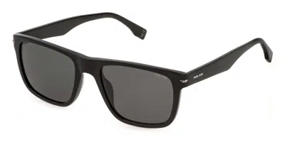 Police Splq83 Champ 14 700p Occhiali Da Sole Neri Per Uomo In Black