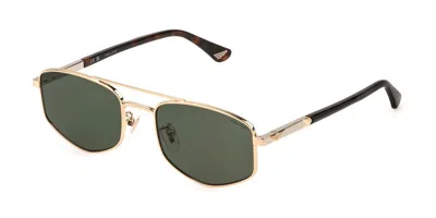 Police Splq84 New Crossroads 3 0300 Occhiali Da Sole Oro Per Uomo In Gold
