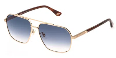 Police Splq85 New Crossroads 4 0300 Occhiali Da Sole Oro Per Uomo In Gold
