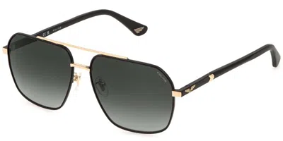 Police Splq85 New Crossroads 4 0302 Men's Sunglasses Black Size 61