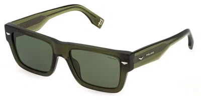Police Splq87e Supernova 1 02gn Men's Sunglasses Green Size 54