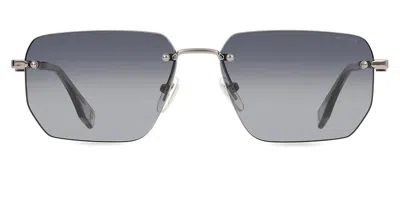 Police Splq89 Force 8 0509 Occhiali Da Sole Argentati Per Uomo In Gray
