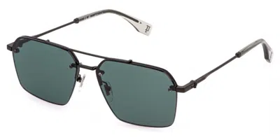 Police Splq90 Force 9 0672 Occhiali Da Sole Neri Per Uomo In Black