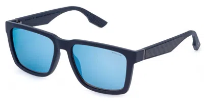 Police Splr49m Mercedes R22b Men's Sunglasses Blue Size 57 In Black