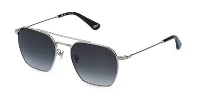 Police Splr72 Origins Lite 36 0579 Occhiali Da Sole Argentati Per Uomo In White