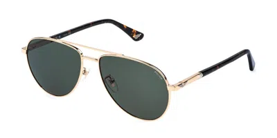 Police Splr77 New Crossroads 6 300y Occhiali Da Sole Oro Per Uomo In Gold