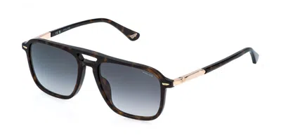 Police Splr78 New Crossroads 7 0706 Men's Sunglasses Tortoiseshell Size 57 In Black