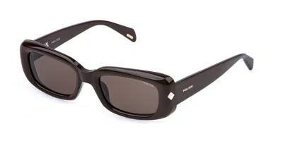 Police Splr94 Kaleidos 2 09hv Occhiali Da Sole Marroni Per Donna In Brown