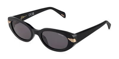 Police Splu05 Aura 2 0700 Women's Sunglasses  Size 52 In Black